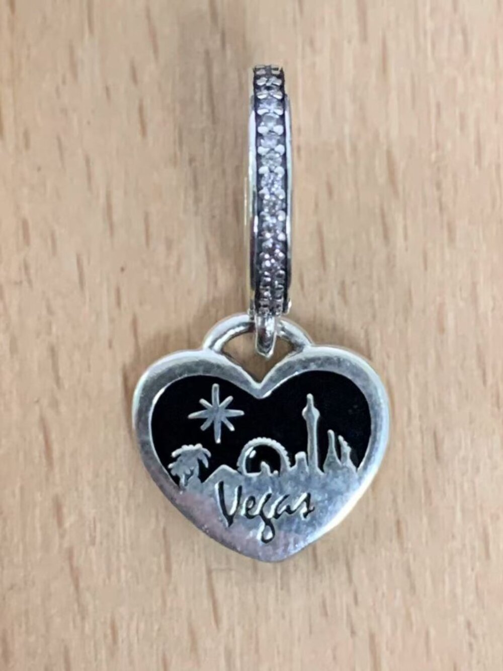 Pandora No Place Like Las Vegas Heart Dangle Charm, S925 Silver Bracelets